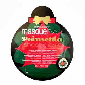 🍒♡Poinsettia Hydrating Sheet Mask - Green/Red